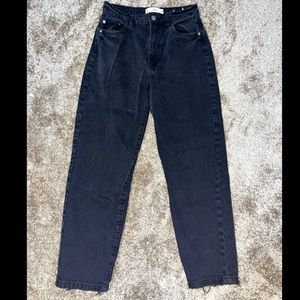 Stradivarius black straight leg jeans